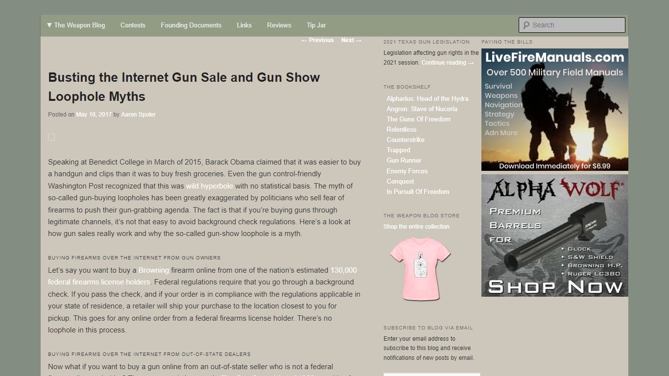Busting the Internet Gun Sale and Gun Show Loophole Myths