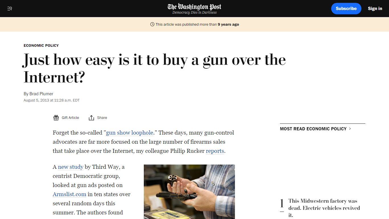 Just how easy is it to buy a gun over the Internet?